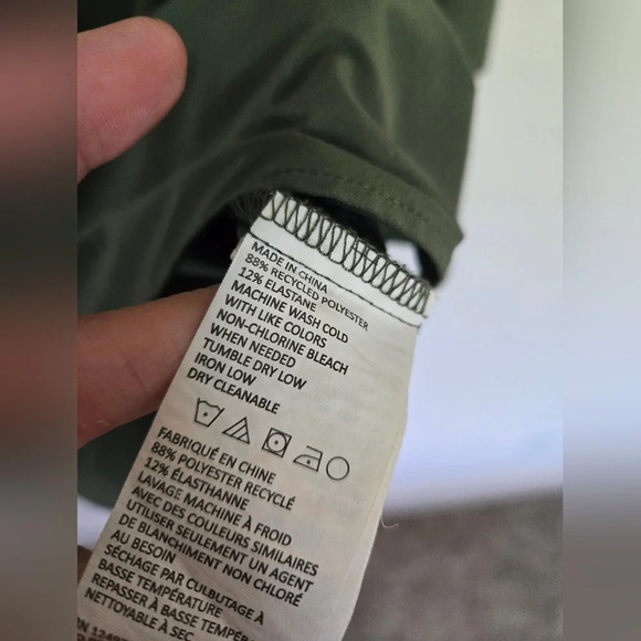 Prana Olive Green Long Sleeve Tunic Dress with Pockets | size small - Picture 4 of 6